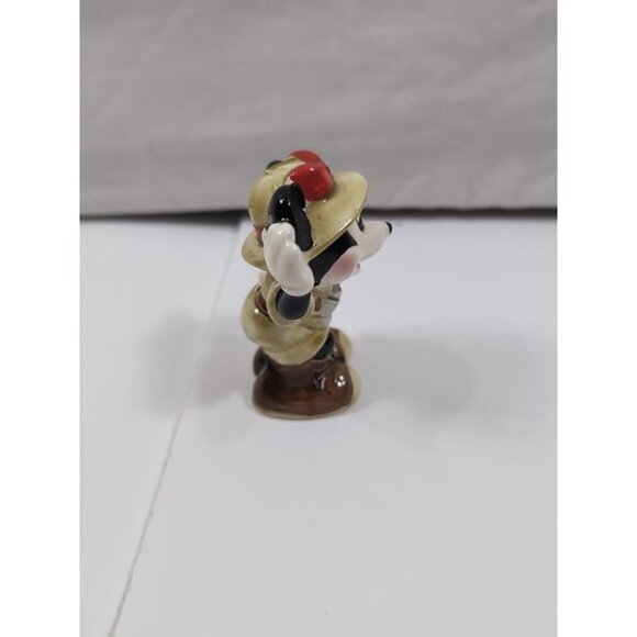 Vintage Disney Japan Minnie Mouse Ceramic Figurine Listening Binoculars Safari - Picture 2 of 6